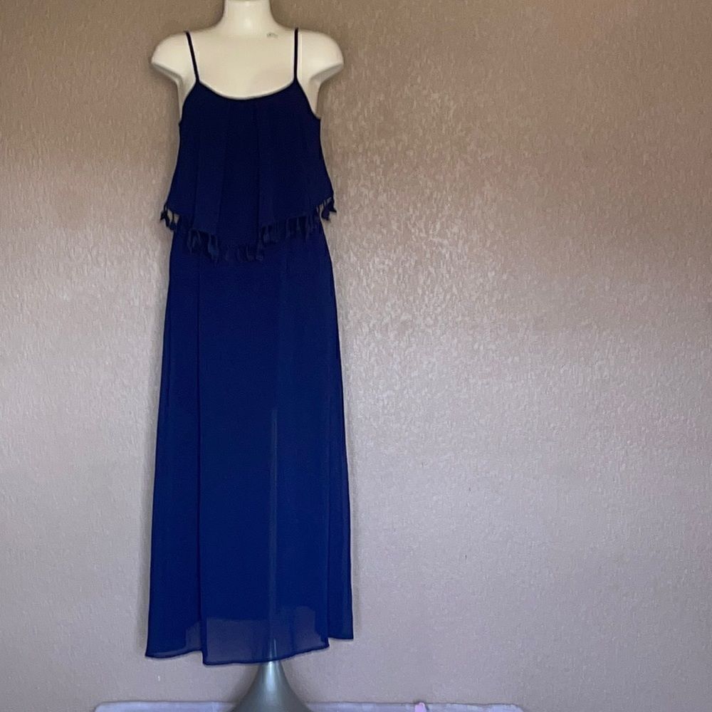 Blue xhilaration maxi dress size m